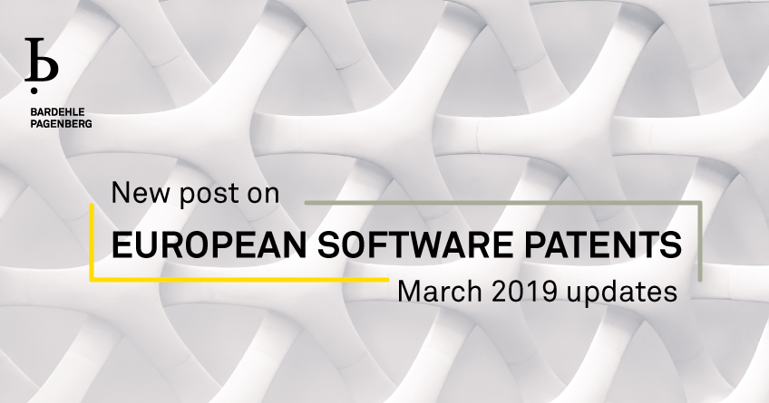 European Software Patents March 2019 Updates