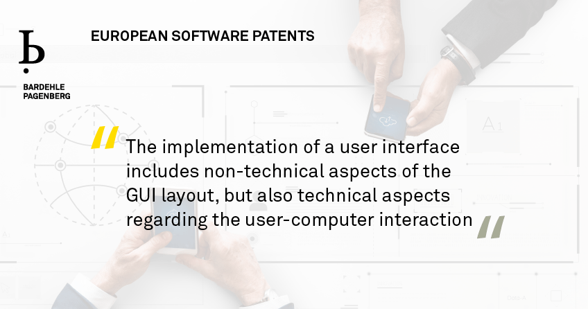 "The implementation of a user interface includes non-technical aspects of the GUI layout, e.g. the graphical design of menus or the positioning of a control button according to user preferences, but also technical aspects regarding the user-computer interaction"