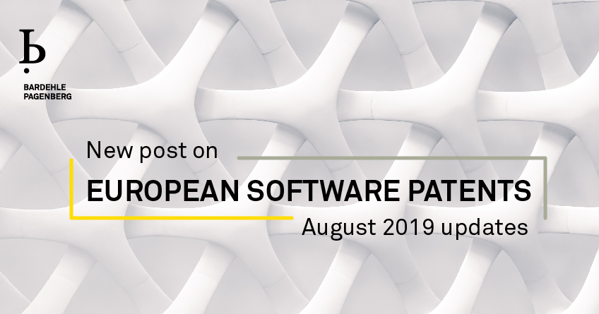 European software patents August 2019 updates